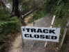 Waitangi: access to the waterfall is closed due to a landslide :-(