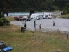 parking lot at the Whataroa river: and this is how our first helitrip begins