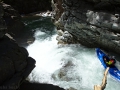 Middle Canobino: Honza Lásko approaching the waterfall