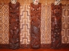 Waitangi: carvings inside Whare Runanga