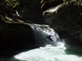 Isorno: George Srbek just below the slot waterfall